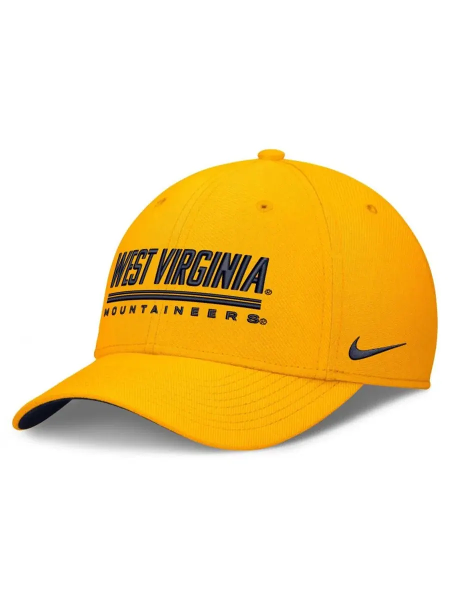 Кепка Nike West Virginia Mountaineers Game Day Rise Swooshflex — изображение 1 из 4, золото
