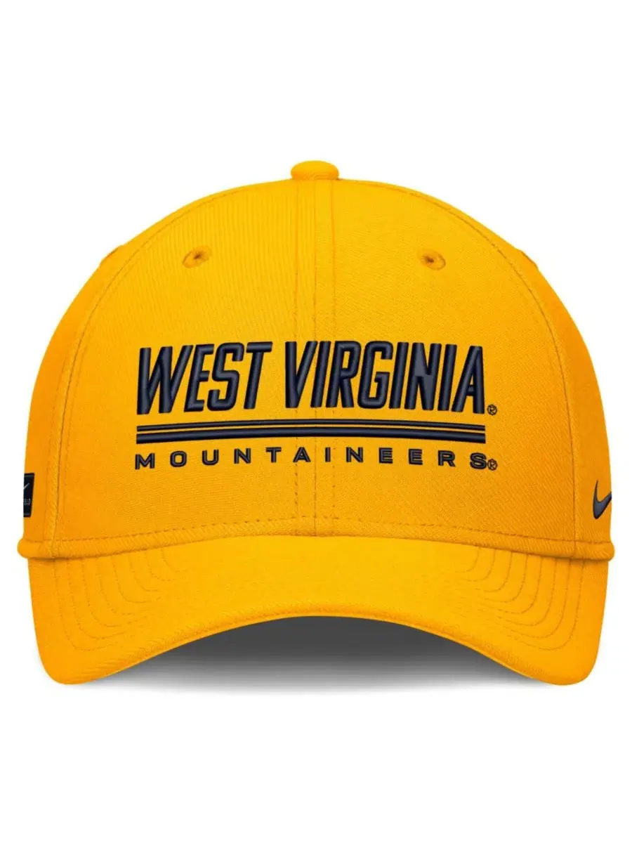 Кепка Nike West Virginia Mountaineers Game Day Rise Swooshflex — изображение 2 из 4, золото