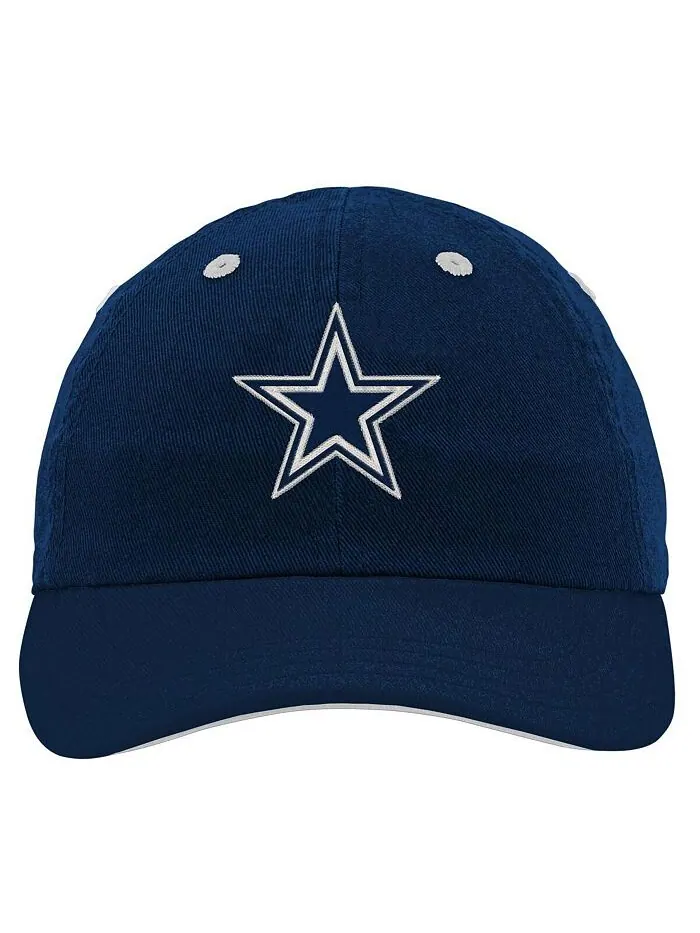 Темно-синяя гибкая шляпа Dallas Cowboys Team для мальчиков и девочек с напуском Outerstuff — изображение 2 из 3, темно-синий