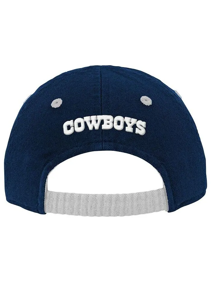 Темно-синяя гибкая шляпа Dallas Cowboys Team для мальчиков и девочек с напуском Outerstuff — изображение 3 из 3, темно-синий