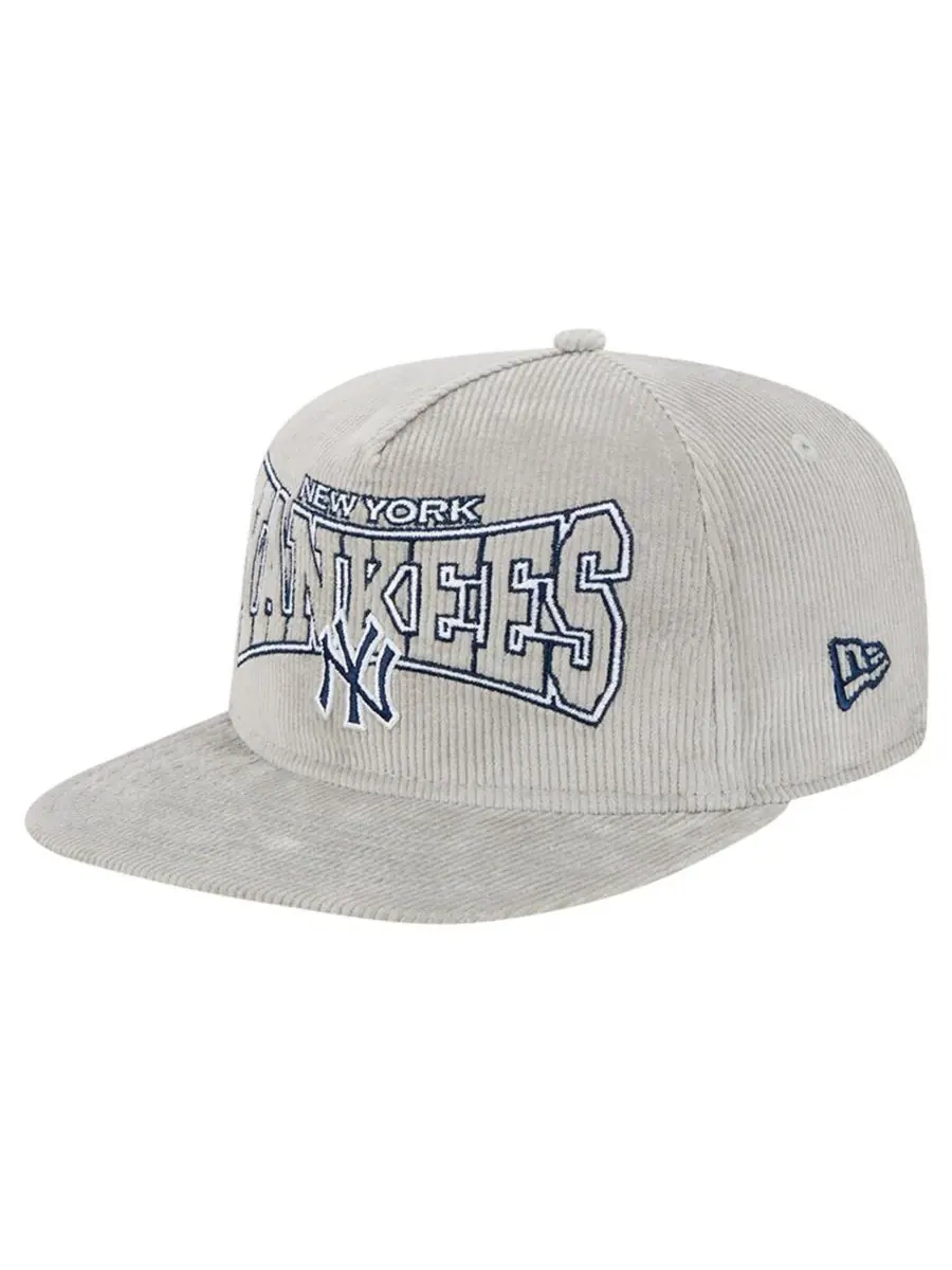 New Era Мужская серая вельветовая кепка-бейсболка New York Yankees с регулируемой застежкой — изображение 1 из 5, серый
