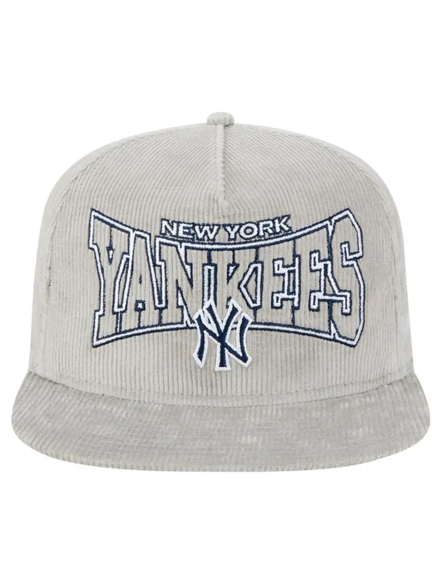 New Era Мужская серая вельветовая кепка-бейсболка New York Yankees с регулируемой застежкой — изображение 5 из 5, серый