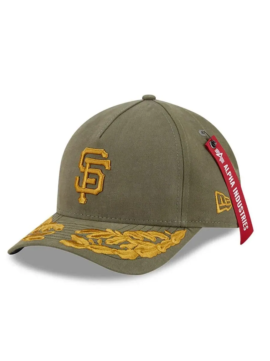New Era Мужская кепка San Francisco Giants A-Frame 9FORTY с регулируемым размером — изображение 1 из 4, оливковый