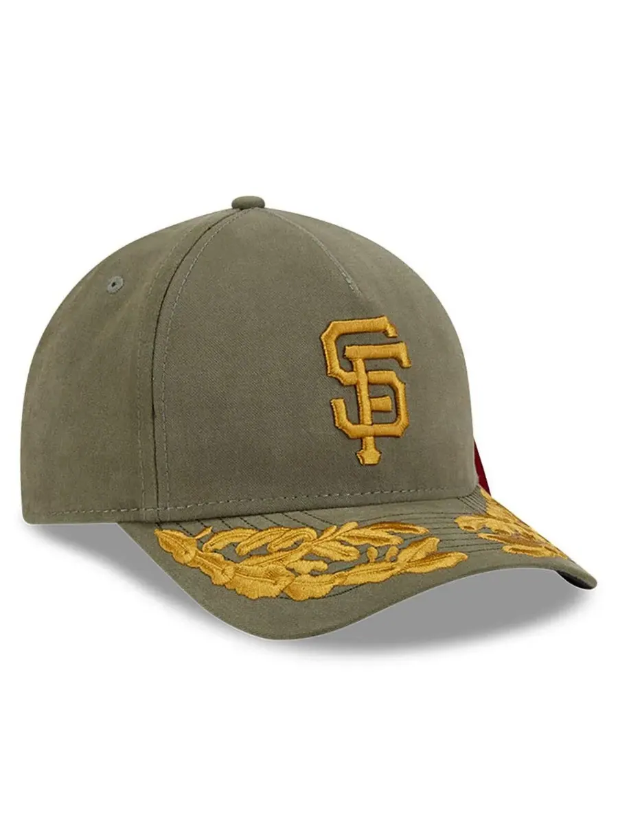 New Era Мужская кепка San Francisco Giants A-Frame 9FORTY с регулируемым размером — изображение 3 из 4, оливковый