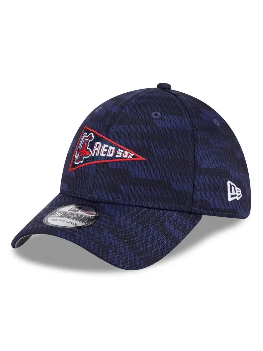 New Era Мужская темно-синяя бейсболка Boston Red Sox 2025 MLB Clubhouse 39THIRTY Flex Hat — изображение 1 из 5, темно-синий