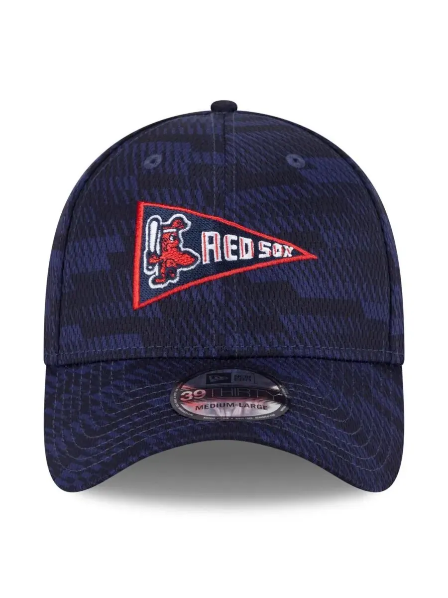 New Era Мужская темно-синяя бейсболка Boston Red Sox 2025 MLB Clubhouse 39THIRTY Flex Hat — изображение 4 из 5, темно-синий
