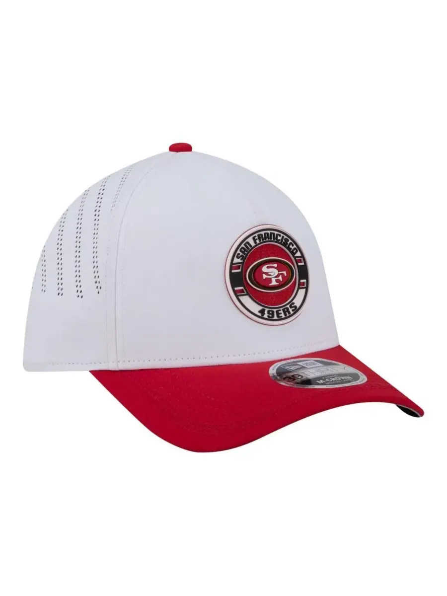 Кепка New Era Patch 39THIRTY A-Frame M-Crown Perforated Flex Hat — изображение 3 из 4, белый