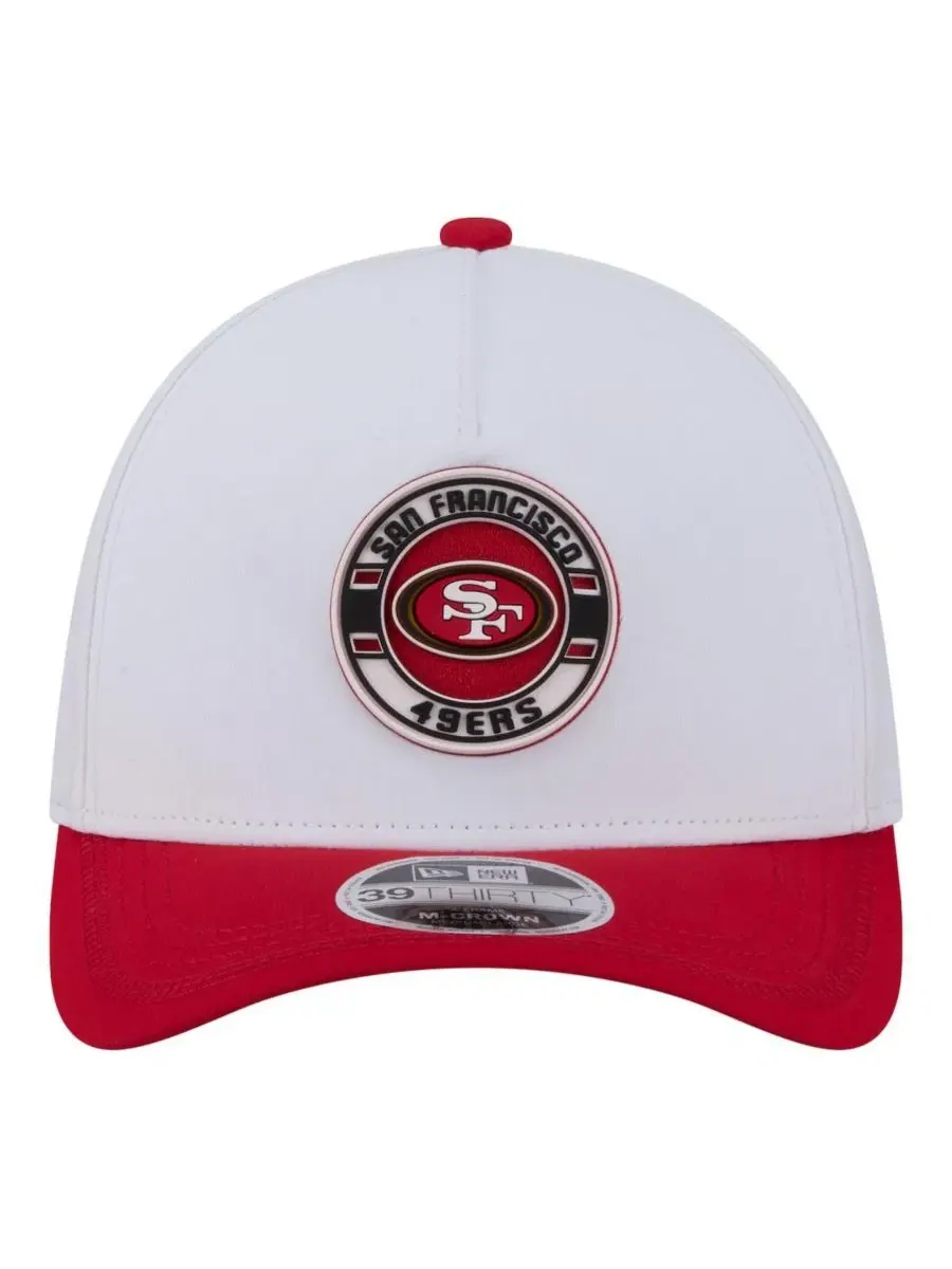 Кепка New Era Patch 39THIRTY A-Frame M-Crown Perforated Flex Hat — изображение 4 из 4, белый