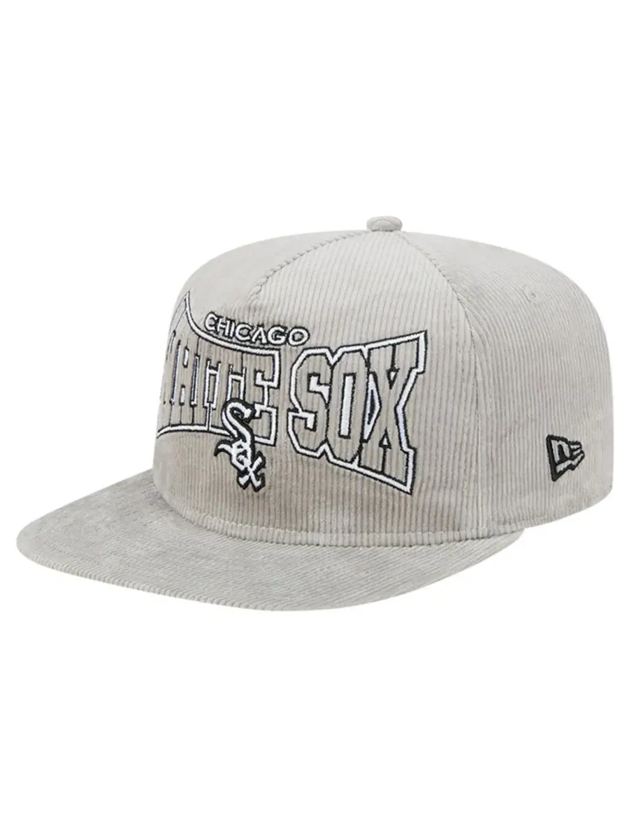 Кепка-гольфист New Era Chicago White Sox Corduroy Golfer — изображение 1 из 5, серый