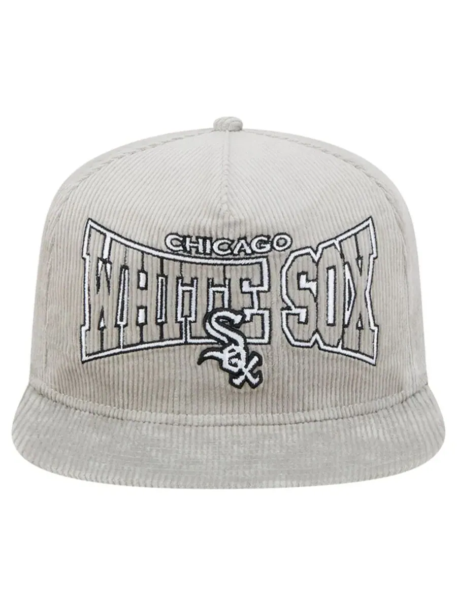 Кепка-гольфист New Era Chicago White Sox Corduroy Golfer — изображение 5 из 5, серый
