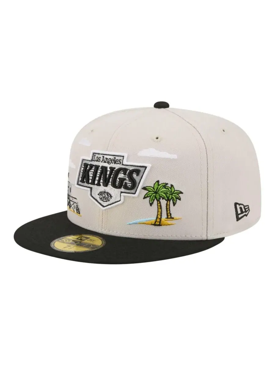 Кепка New Era 59FIFTY с вышивкой, Los Angeles Kings — изображение 1 из 5, бежевый черный