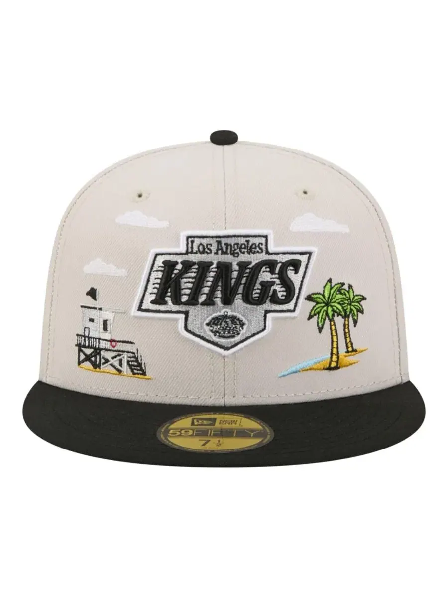 Кепка New Era 59FIFTY с вышивкой, Los Angeles Kings — изображение 5 из 5, бежевый черный