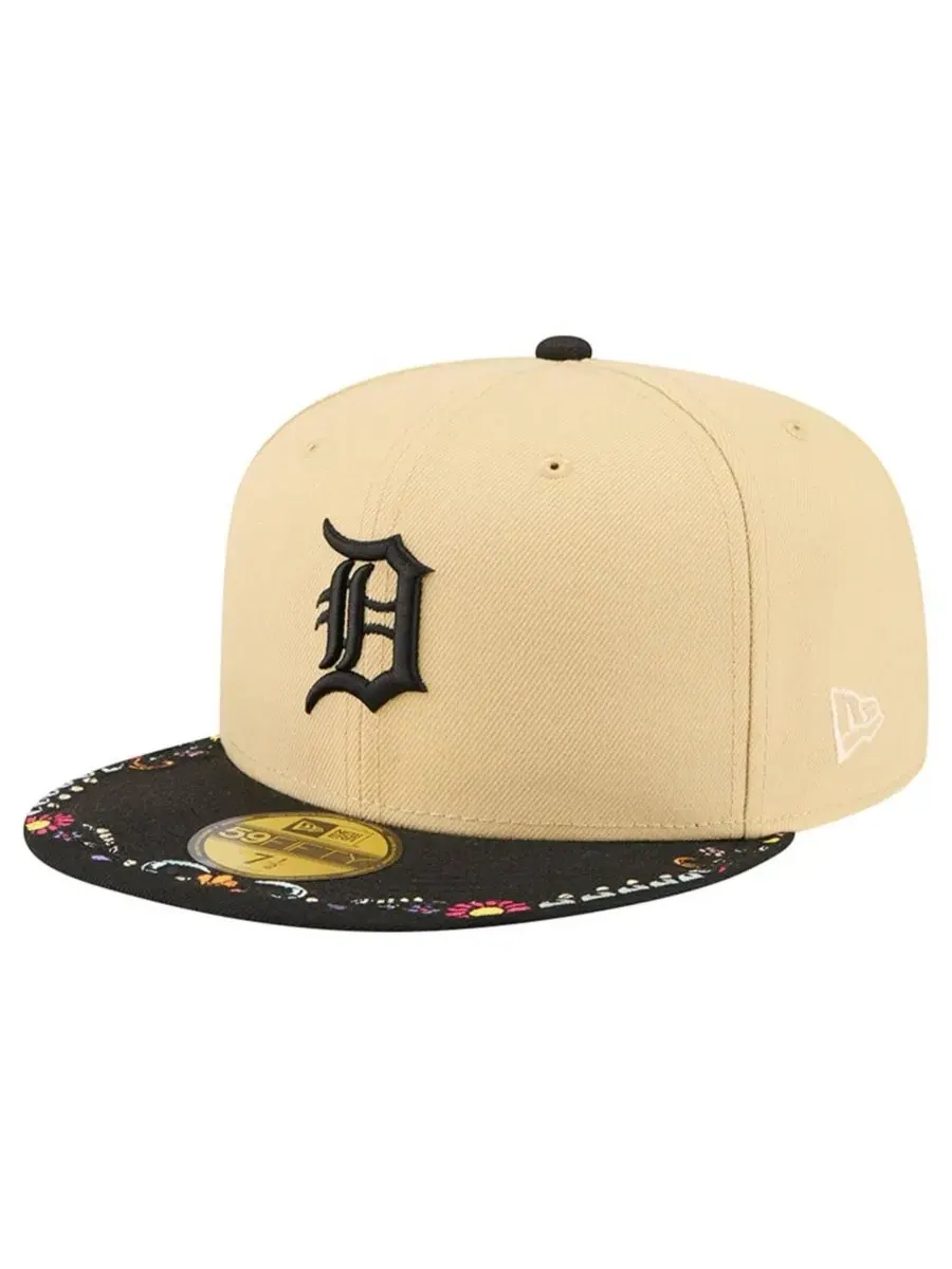 Бейсболка New Era Detroit Tigers 59FIFTY с вышивкой — изображение 1 из 5, светлый бежевый