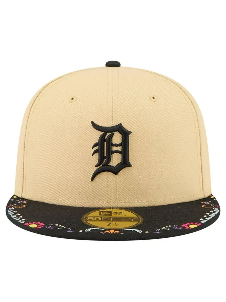 Бейсболка New Era Detroit Tigers 59FIFTY с вышивкой — изображение 2 из 5, светлый бежевый