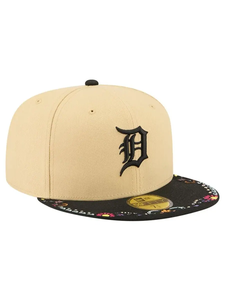 Бейсболка New Era Detroit Tigers 59FIFTY с вышивкой — изображение 3 из 5, светлый бежевый