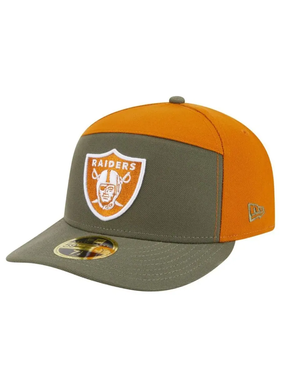 New Era Мужская кепка Las Vegas Raiders Two-Tone Color Pack Split Panel 59FIFTY — изображение 1 из 5, оливковый коричневый