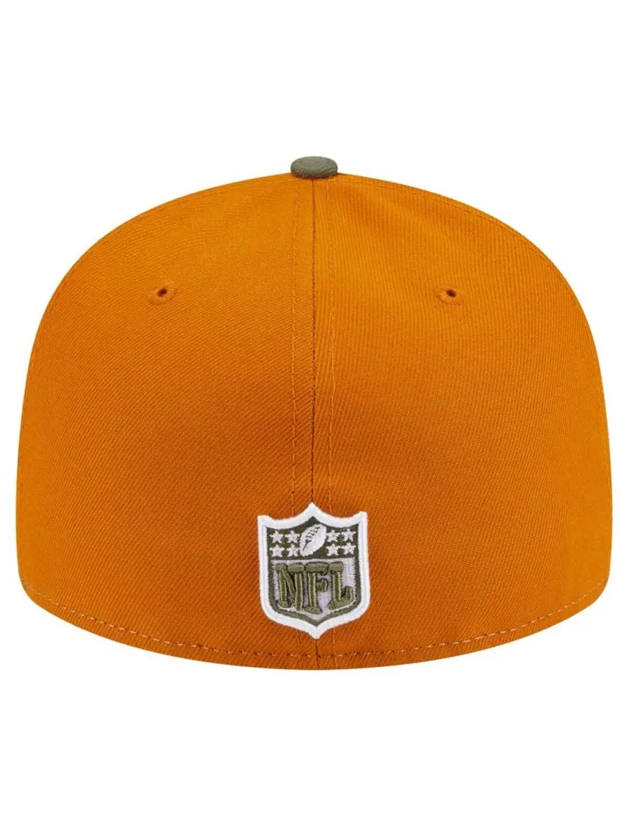 New Era Мужская кепка Las Vegas Raiders Two-Tone Color Pack Split Panel 59FIFTY — изображение 3 из 5, оливковый коричневый