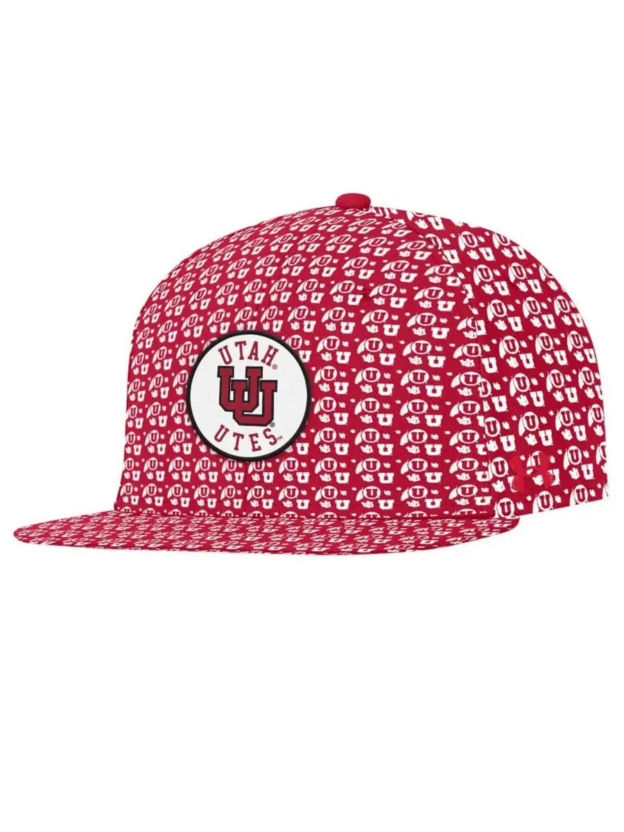 Under Armour Мужская красная бейсболка Utah Utes Gameday ArmourFuse Snapback — изображение 1 из 4, красный
