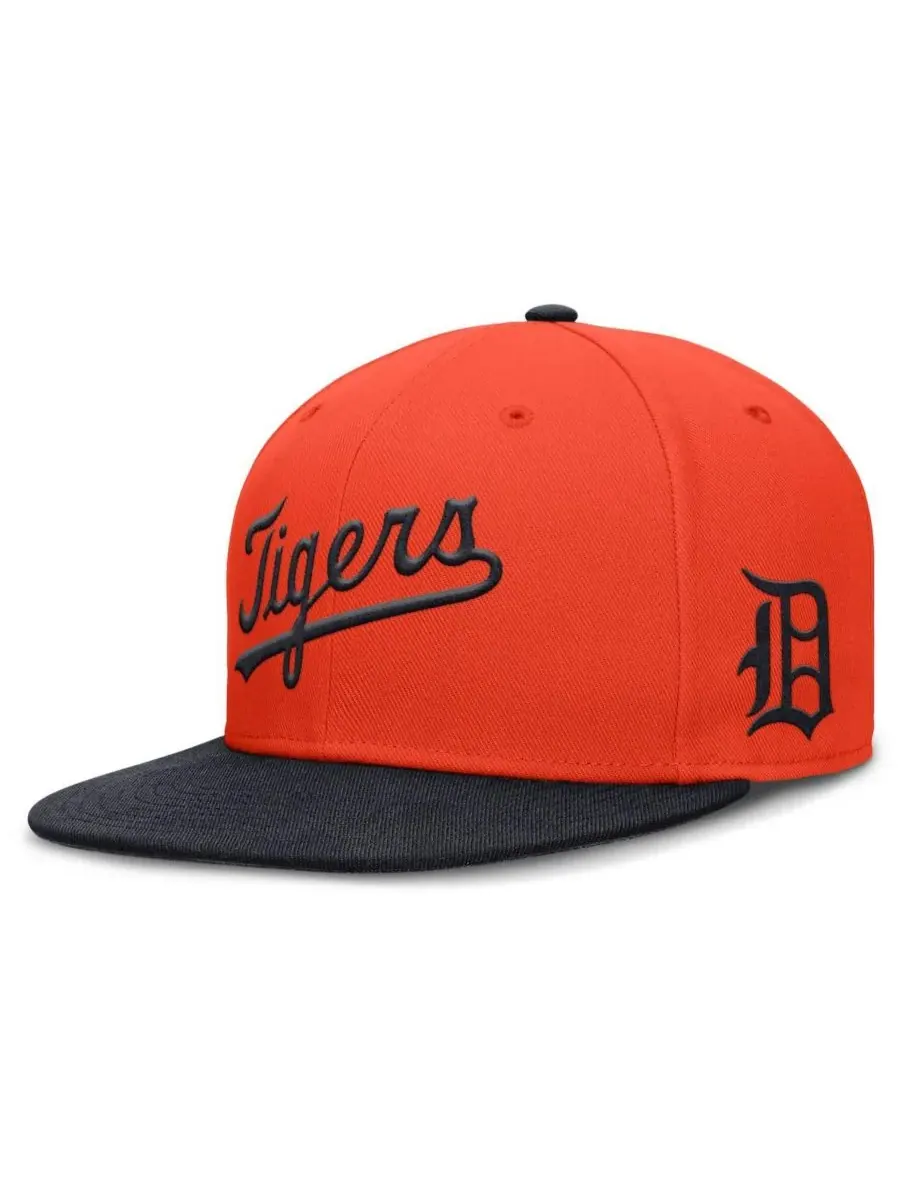 Nike Мужская оранжевая бейсболка Detroit Tigers True Performance Fitted Hat — изображение 3 из 4, оранжевый