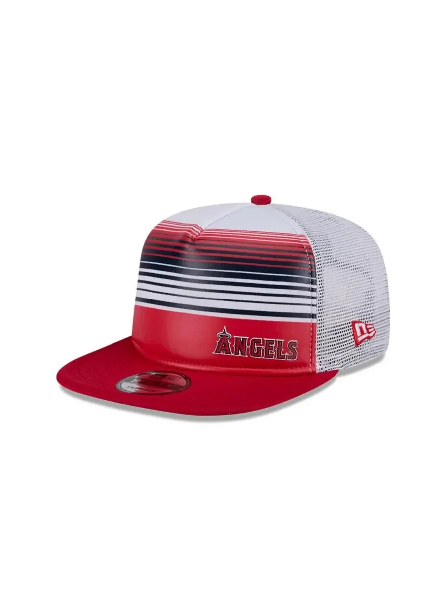 New Era Мужская красная бейсболка Los Angeles Angels Team Horizon 9FIFTY A-Frame Trucker Snapback — изображение 1 из 5