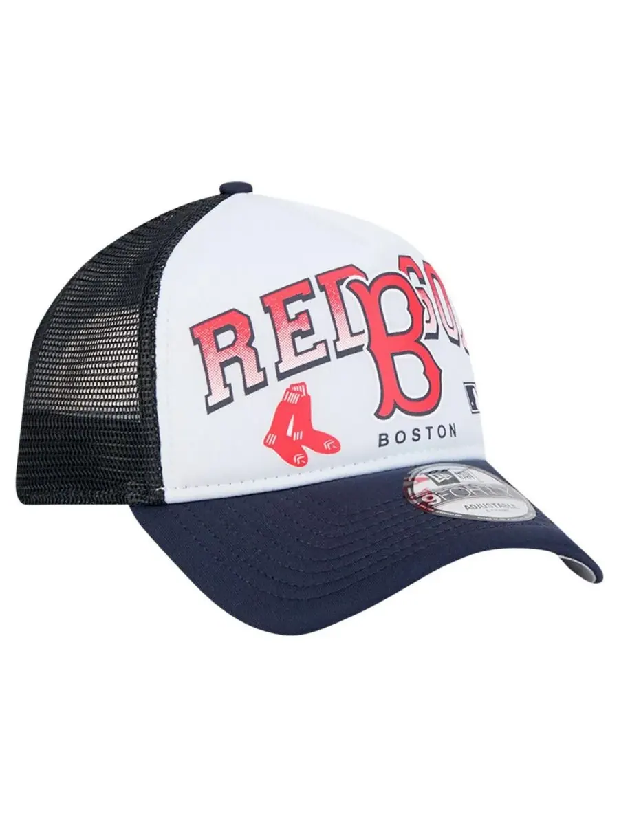 New Era Мужская белая бейсболка Boston Red Sox в стиле ретро с логотипом 9FORTY и регулируемой — изображение 4 из 4, белый