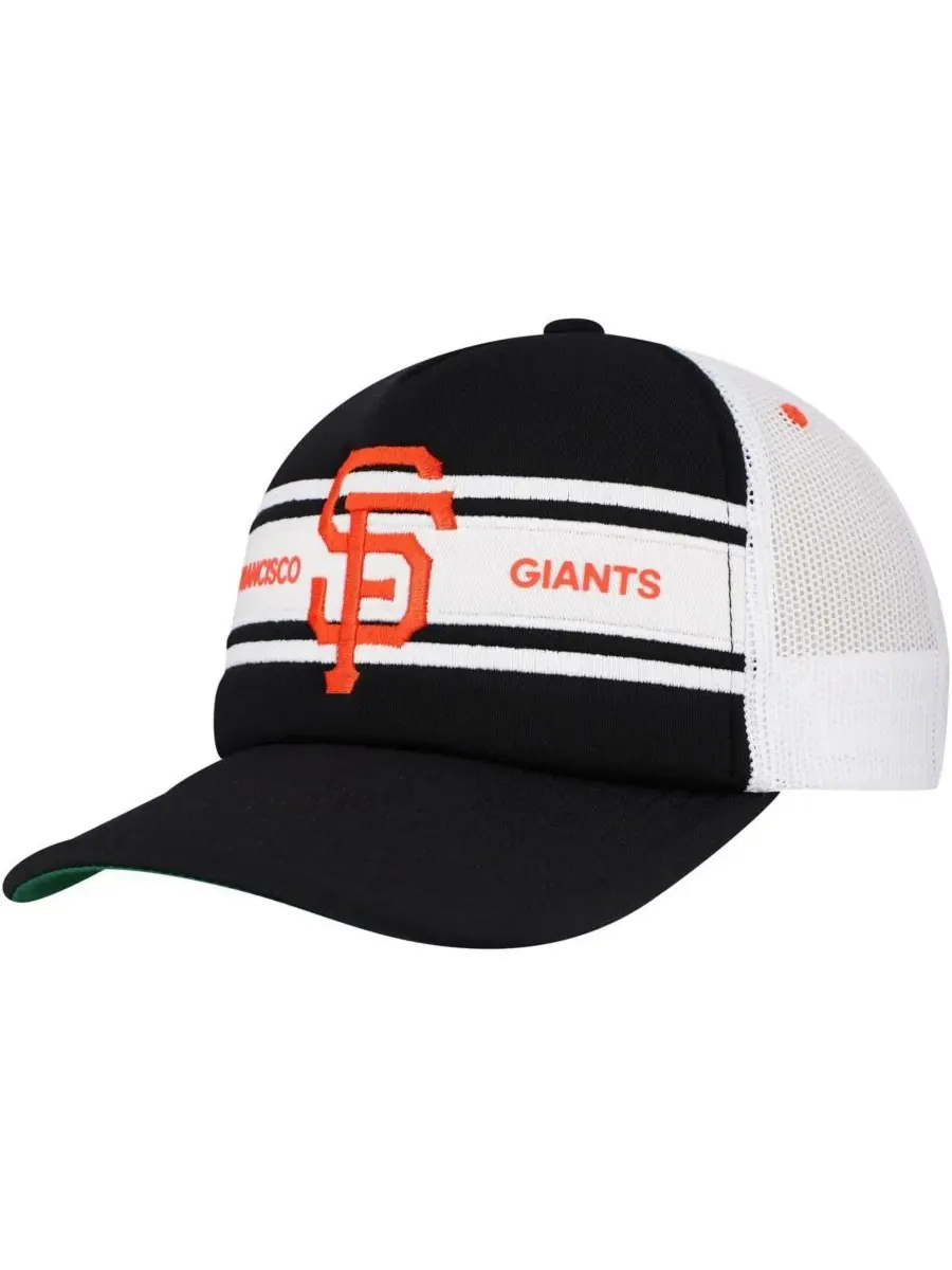 Mitchell & Ness Мужская черная регулируемая кепка-тракер с символикой команды San Francisco Giants — изображение 1 из 4
