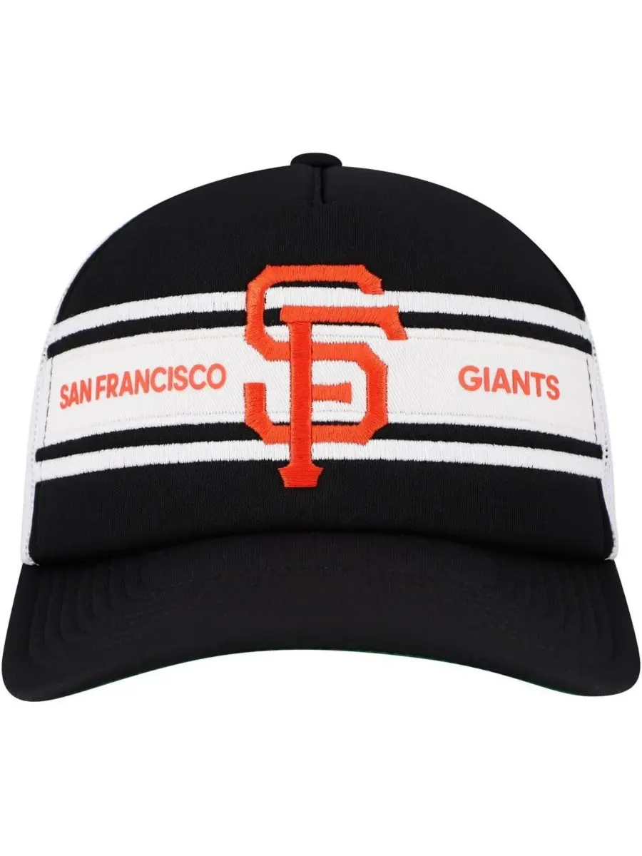Mitchell & Ness Мужская черная регулируемая кепка-тракер с символикой команды San Francisco Giants — изображение 2 из 4
