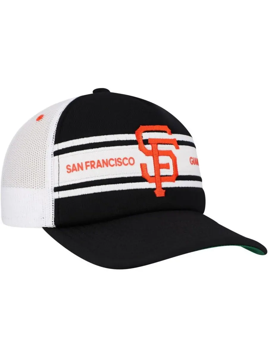 Mitchell & Ness Мужская черная регулируемая кепка-тракер с символикой команды San Francisco Giants — изображение 3 из 4