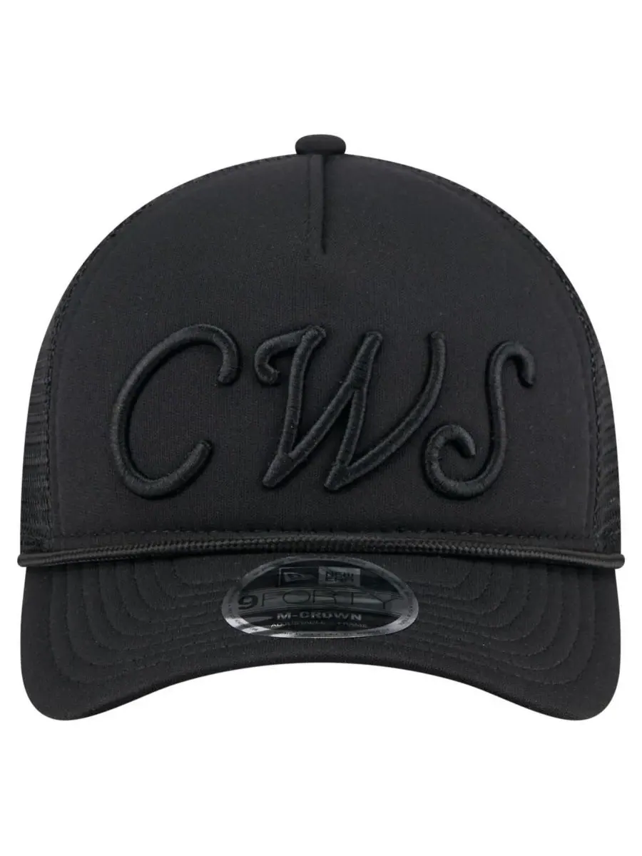New Era Мужская черная регулируемая бейсболка Chicago White Sox City Initial 9FORTY A-Frame M-Crown — изображение 4 из 4