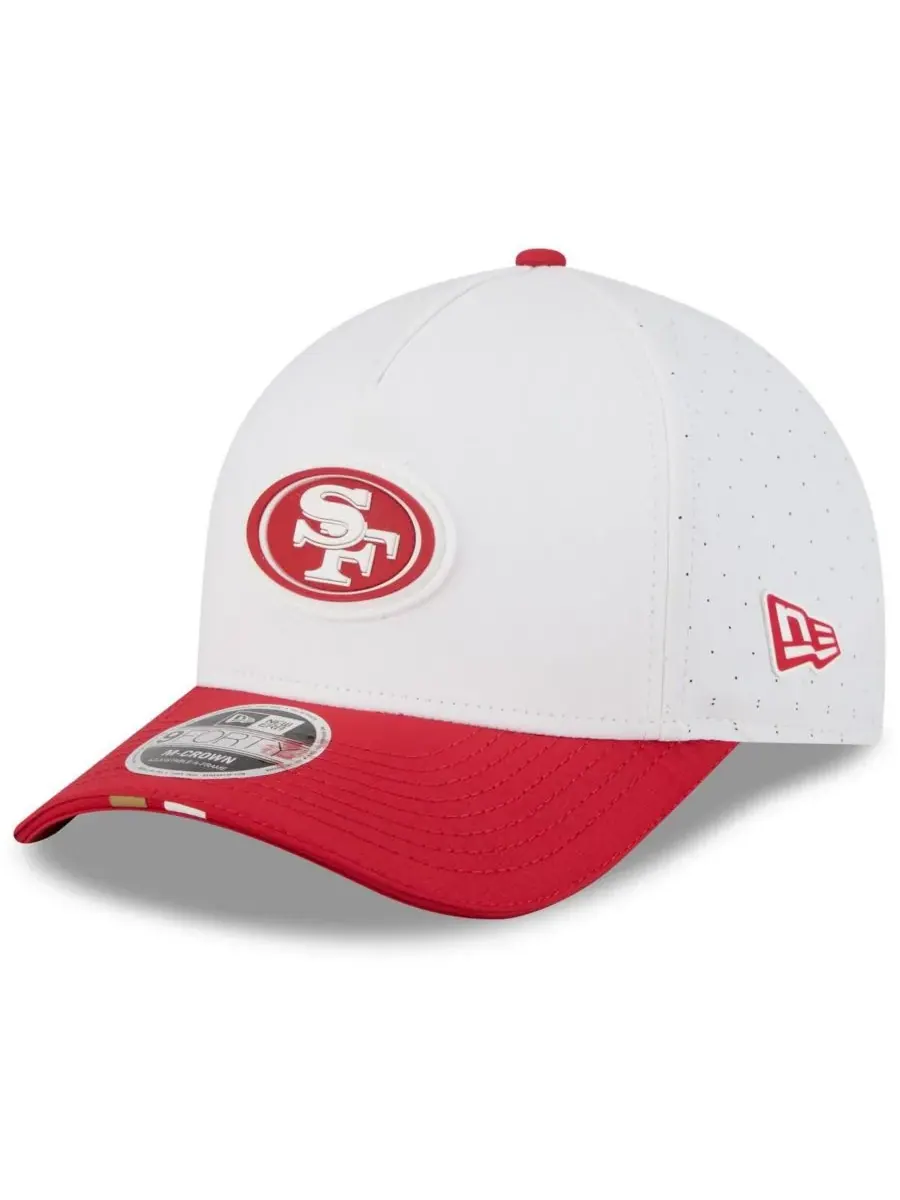 New Era Детская бейсболка Big Boys and Girls White/Scarlet San Francisco 49ers 2025 NFL Training — изображение 1 из 5, белый