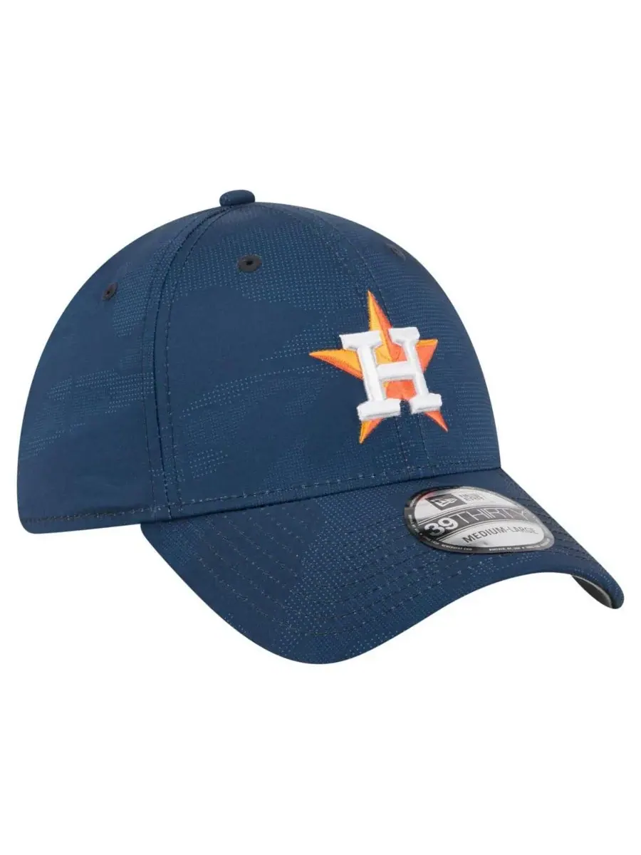 New Era Мужская кепка Houston Astros 39THIRTY Flex темно-синего цвета с камуфляжным рисунком — изображение 4 из 5