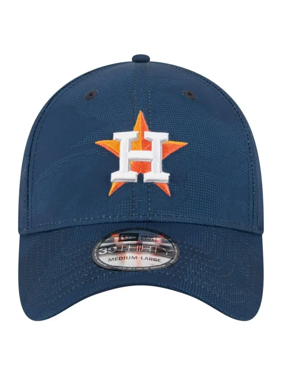 New Era Мужская кепка Houston Astros 39THIRTY Flex темно-синего цвета с камуфляжным рисунком — изображение 5 из 5