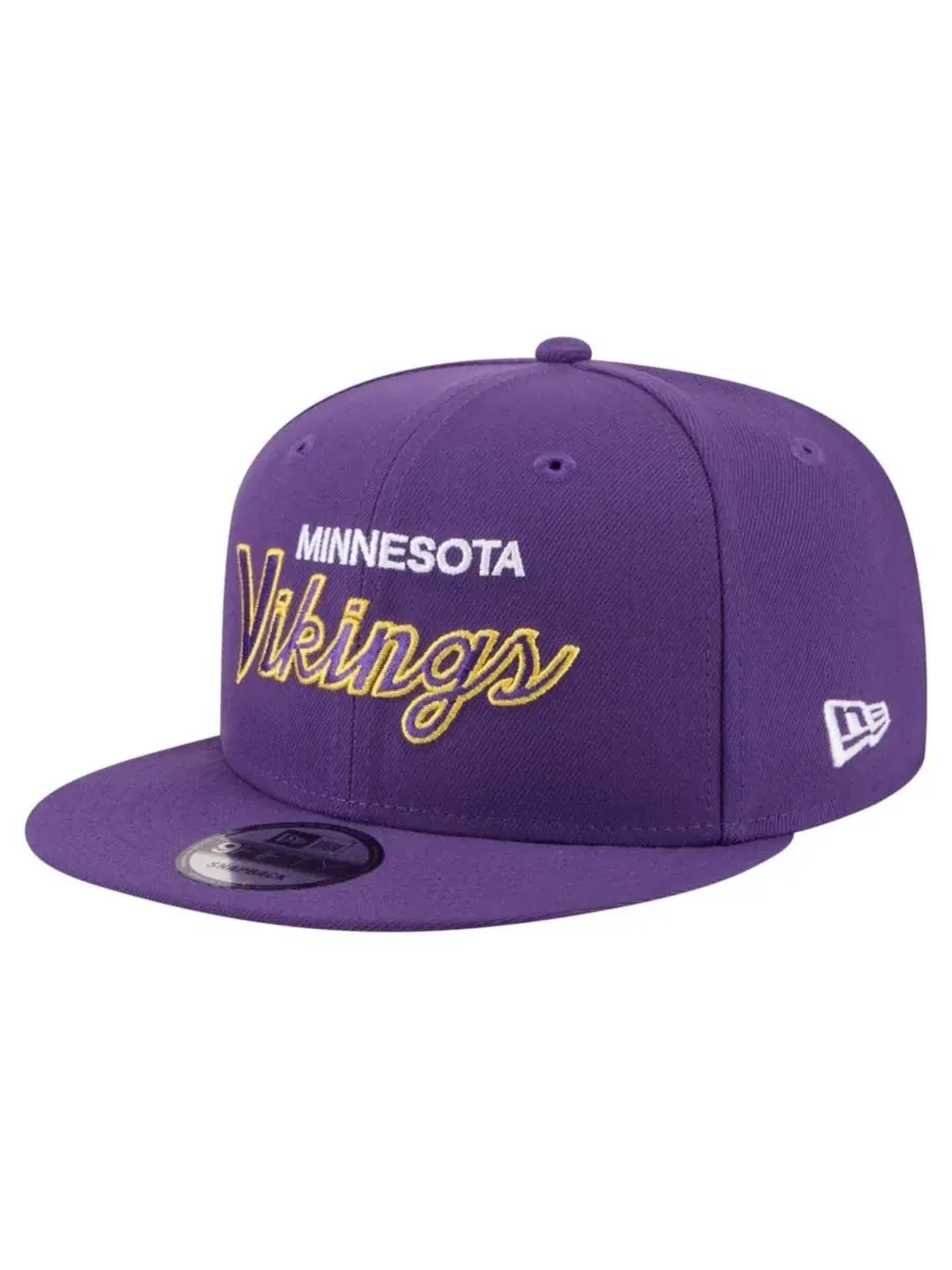 Бейсболка New Era Core Team Script 9FIFTY с вышивкой Minnesota Vikings — изображение 1 из 7, фиолетовый