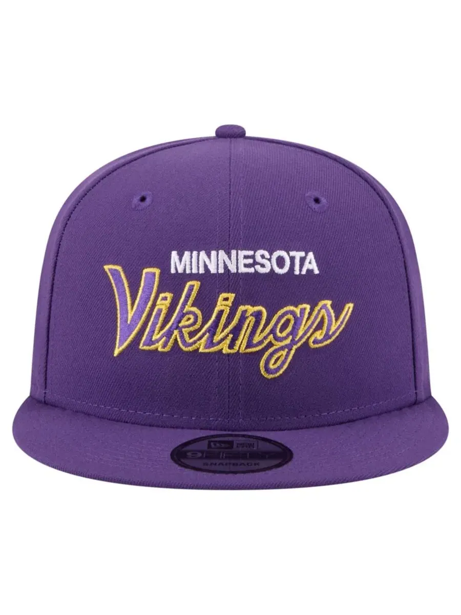Бейсболка New Era Core Team Script 9FIFTY с вышивкой Minnesota Vikings — изображение 2 из 7, фиолетовый