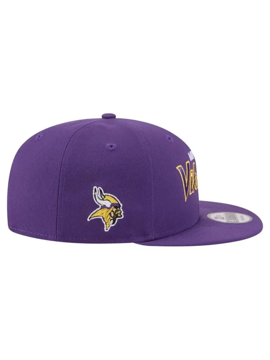 Бейсболка New Era Core Team Script 9FIFTY с вышивкой Minnesota Vikings — изображение 7 из 7, фиолетовый