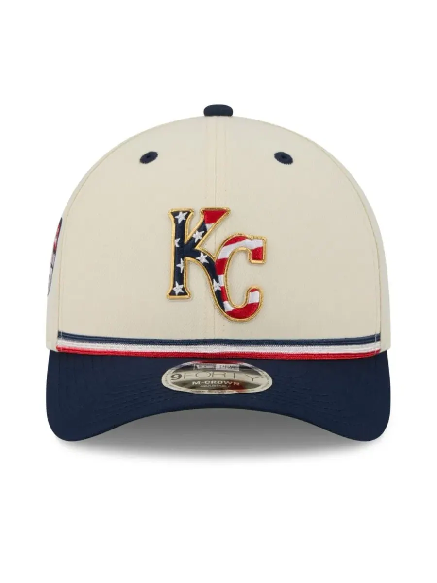 Бейсболка New Era Kansas City Royals USA 250 — изображение 2 из 5, кремовый темно-синий