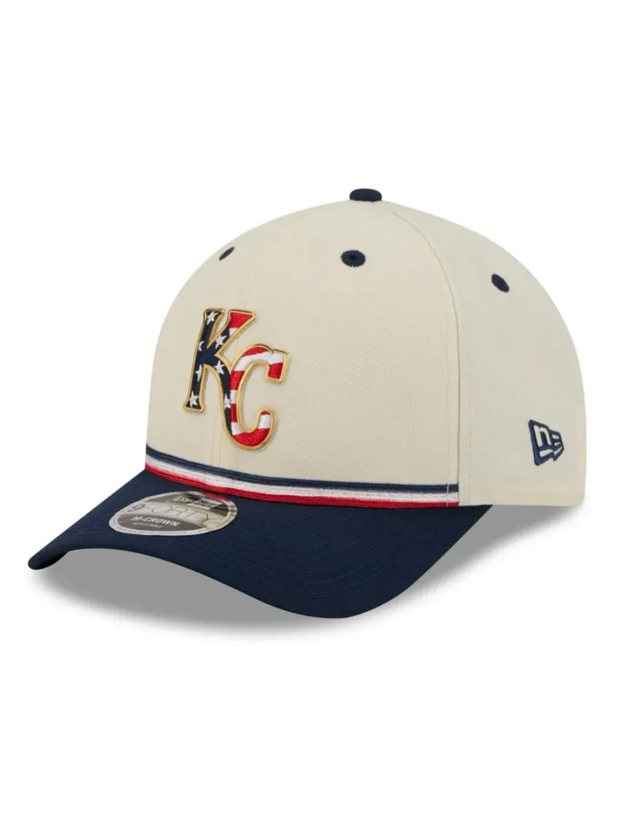 Бейсболка New Era Kansas City Royals USA 250 — изображение 3 из 5, кремовый темно-синий