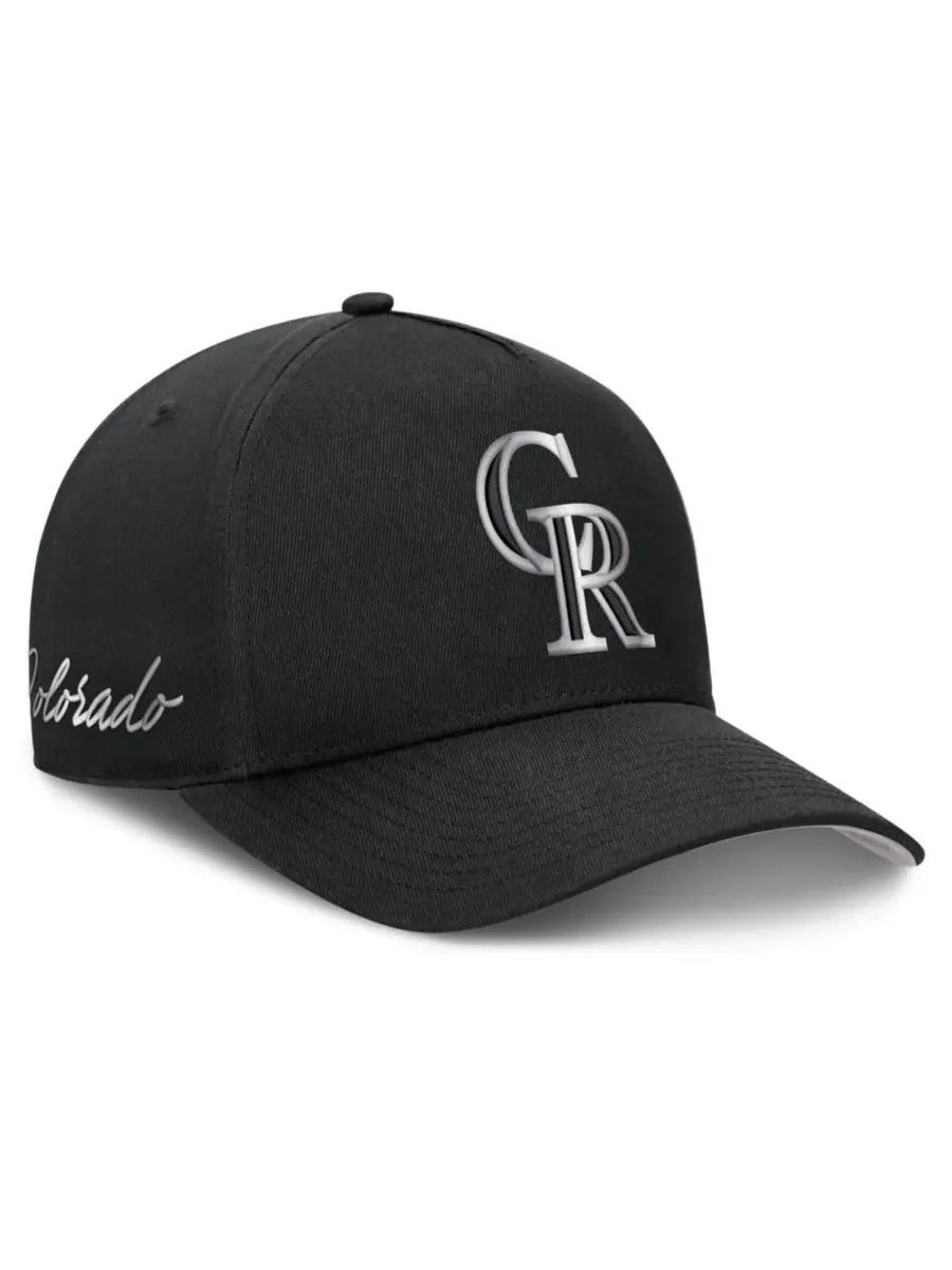 Бейсболка Nike Colorado Rockies Rise Dri-FIT A-Frame — изображение 1 из 5, черный серый
