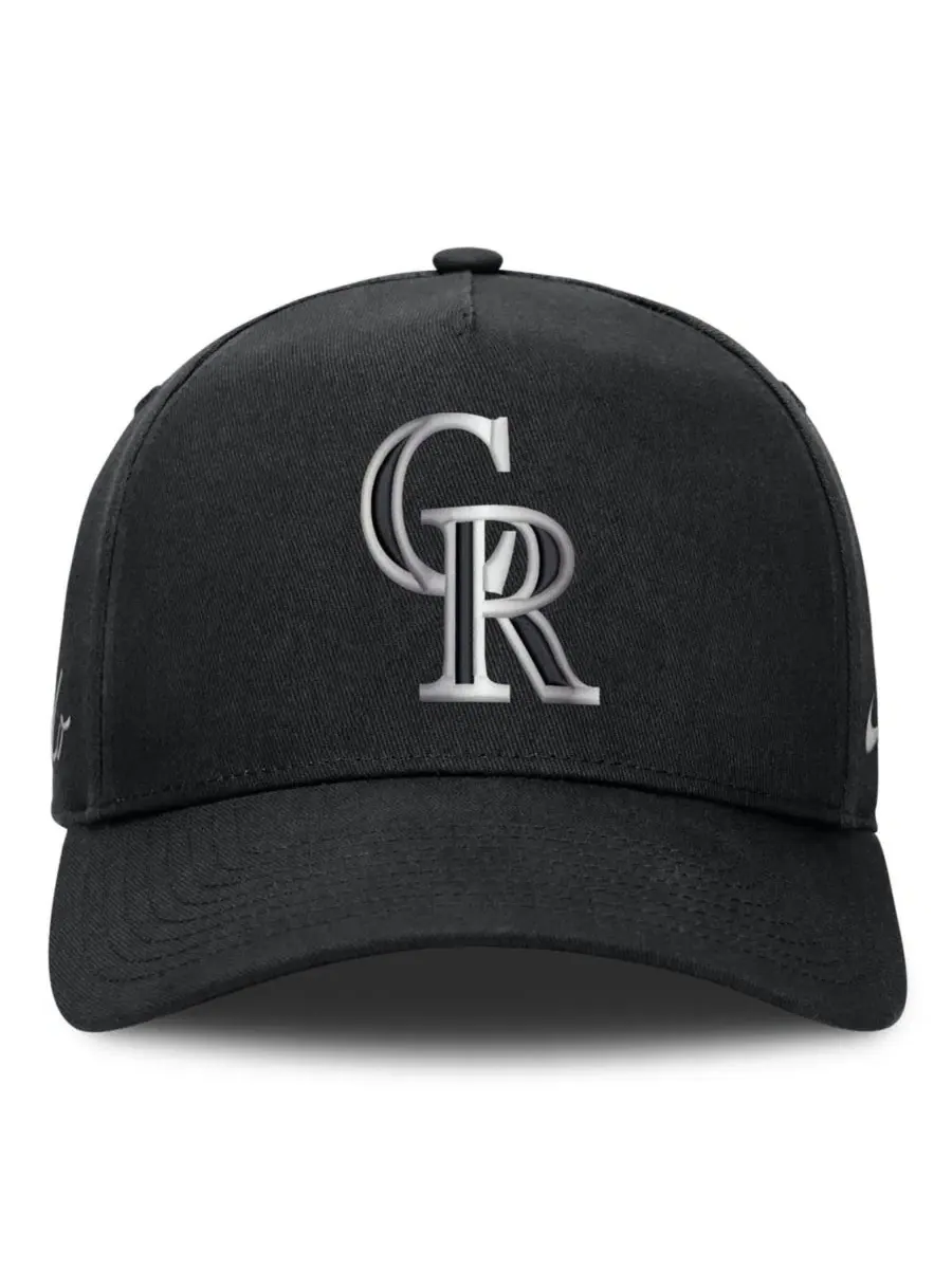 Бейсболка Nike Colorado Rockies Rise Dri-FIT A-Frame — изображение 2 из 5, черный серый
