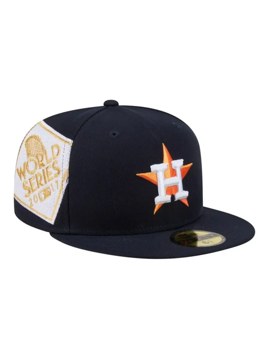 Бейсболка с вышивкой Houston Astros, модель Hidden Hit 59FIFTY New Era — изображение 1 из 5, темно-синий