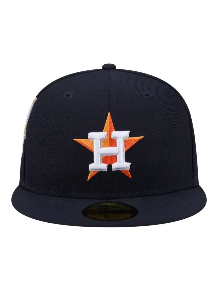 Бейсболка с вышивкой Houston Astros, модель Hidden Hit 59FIFTY New Era — изображение 2 из 5, темно-синий