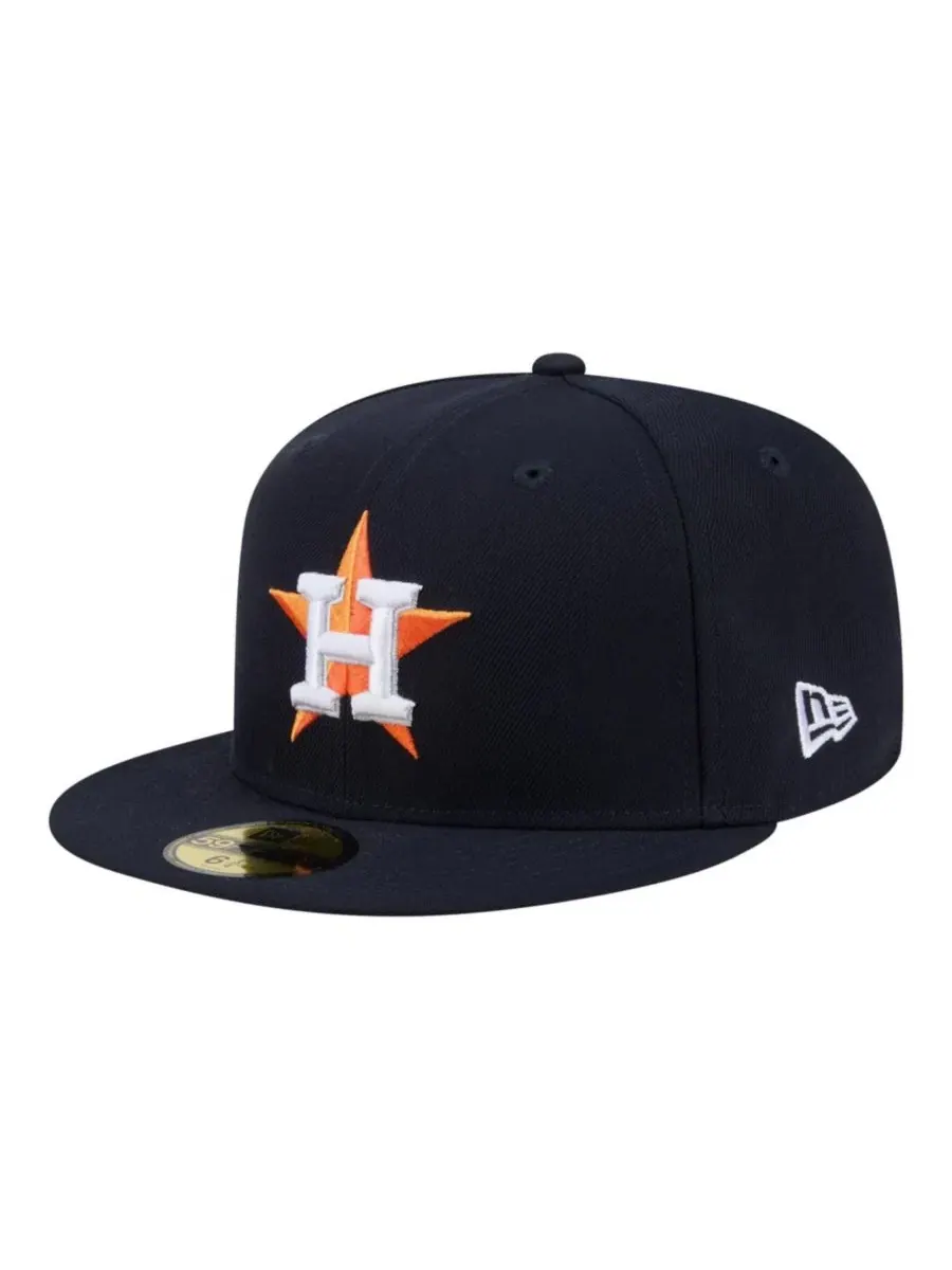 Бейсболка с вышивкой Houston Astros, модель Hidden Hit 59FIFTY New Era — изображение 3 из 5, темно-синий