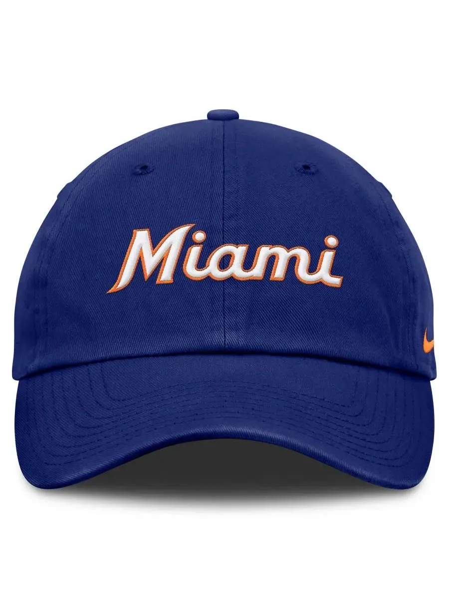 Бейсболка Nike с вышивкой Miami Marlins — изображение 2 из 4, королевский