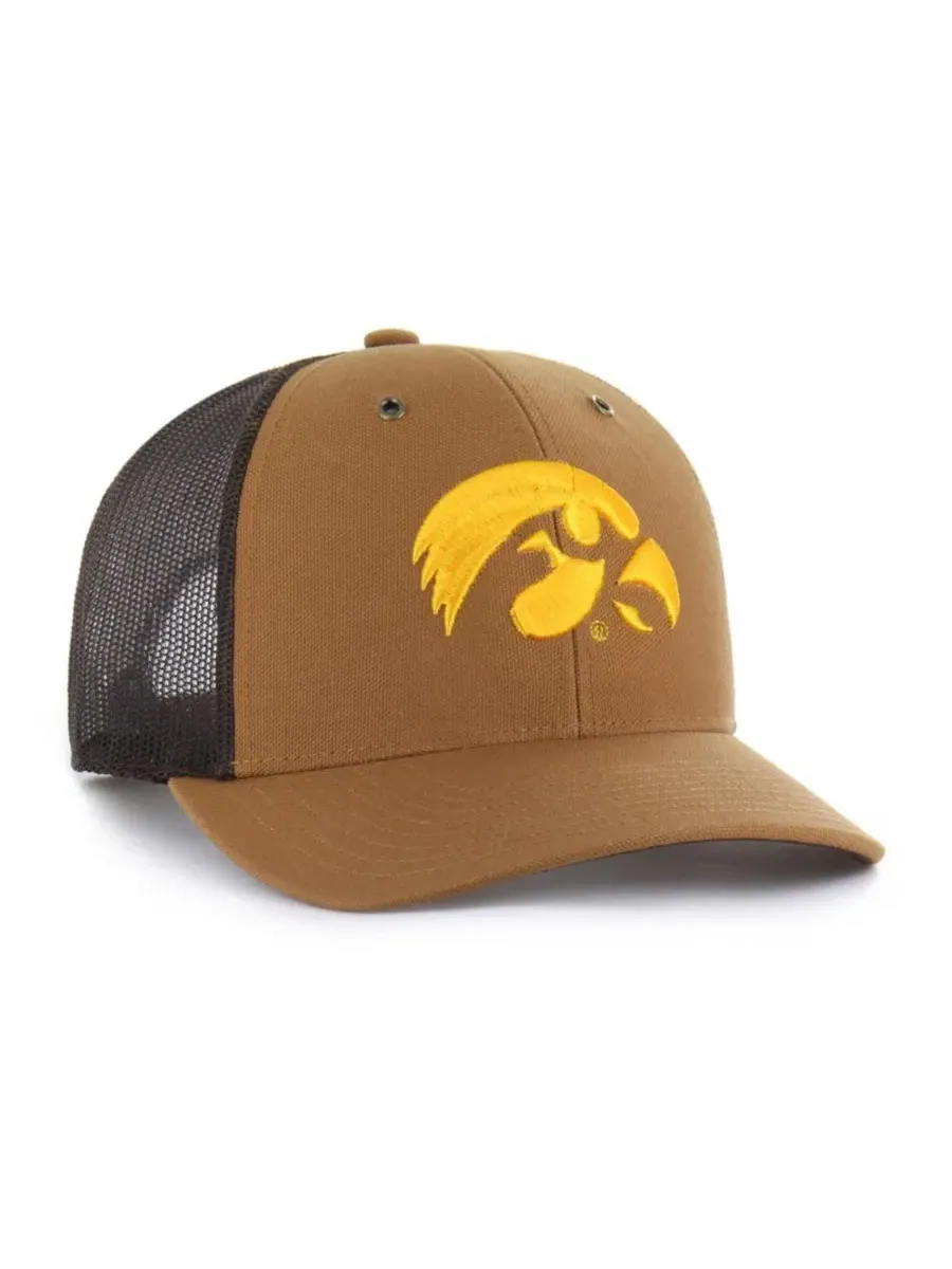 Бейсболка-тракер с вышивкой Iowa Hawkeyes, модель Carhartt x '47 — изображение 2 из 4, коричневый