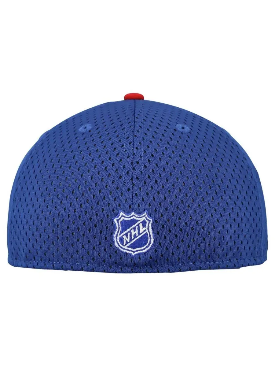 New Era Мужская двухцветная кепка New York Rangers с сетчатой верхней частью, сине-красная, модель — изображение 3 из 4