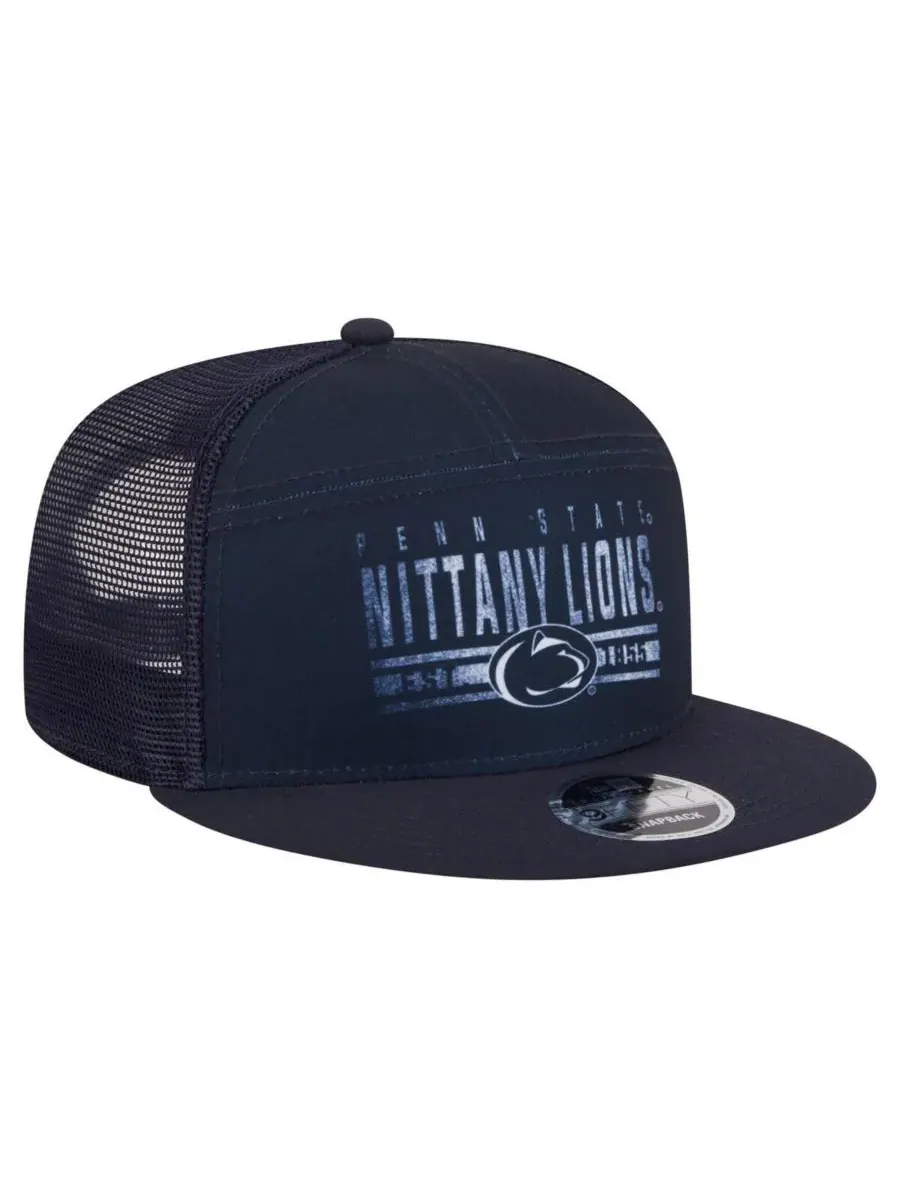 New Era Мужская темно-синяя кепка-тракер Penn State Nittany Lions Split Panel 9FIFTY Snapback — изображение 4 из 4