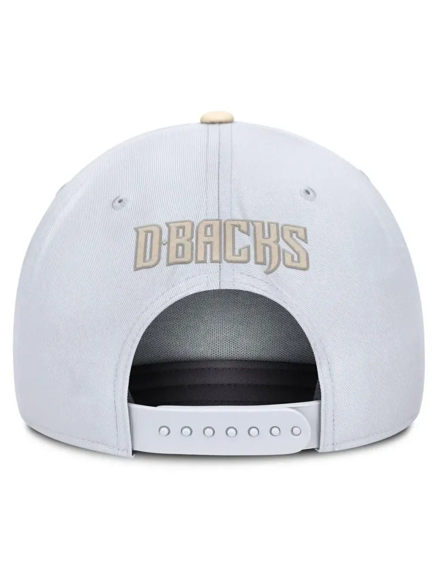 Nike Мужская бело-кремовая бейсболка Arizona Diamondbacks Pro Performance Snapback — изображение 2 из 4, белый кремовый