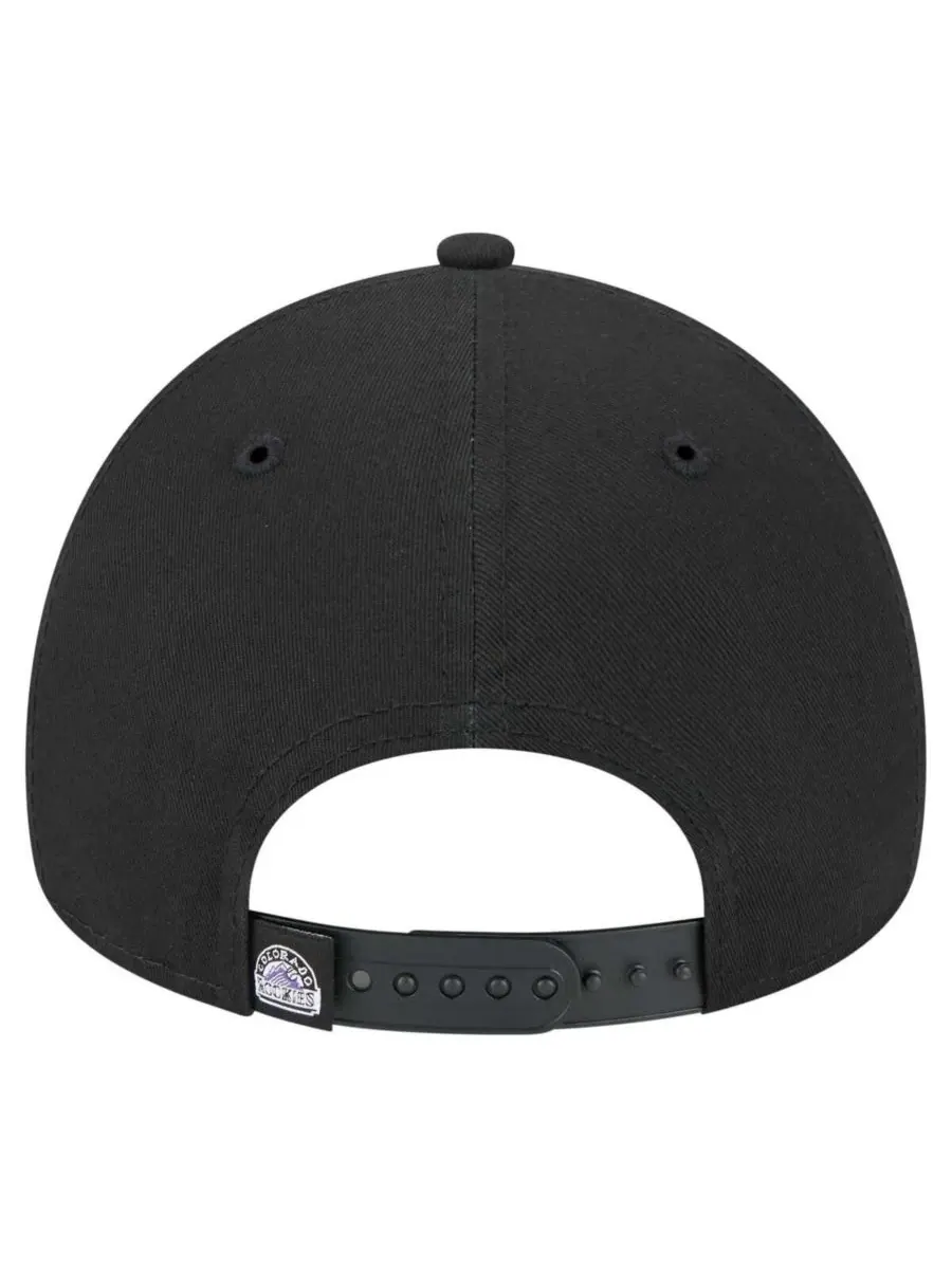 New Era Мужская черная регулируемая кепка Colorado Rockies 9FORTY A-Frame — изображение 2 из 5, черный