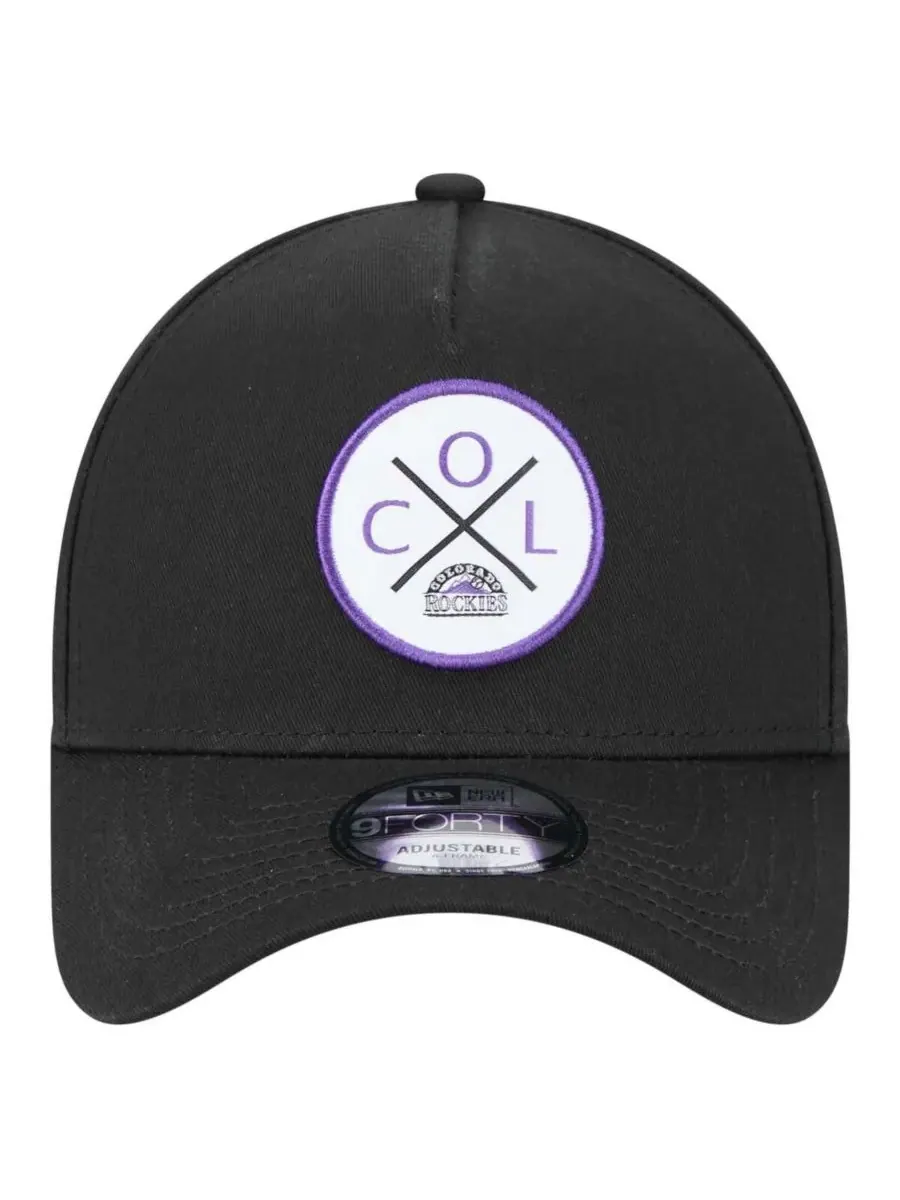 New Era Мужская черная регулируемая кепка Colorado Rockies 9FORTY A-Frame — изображение 5 из 5, черный