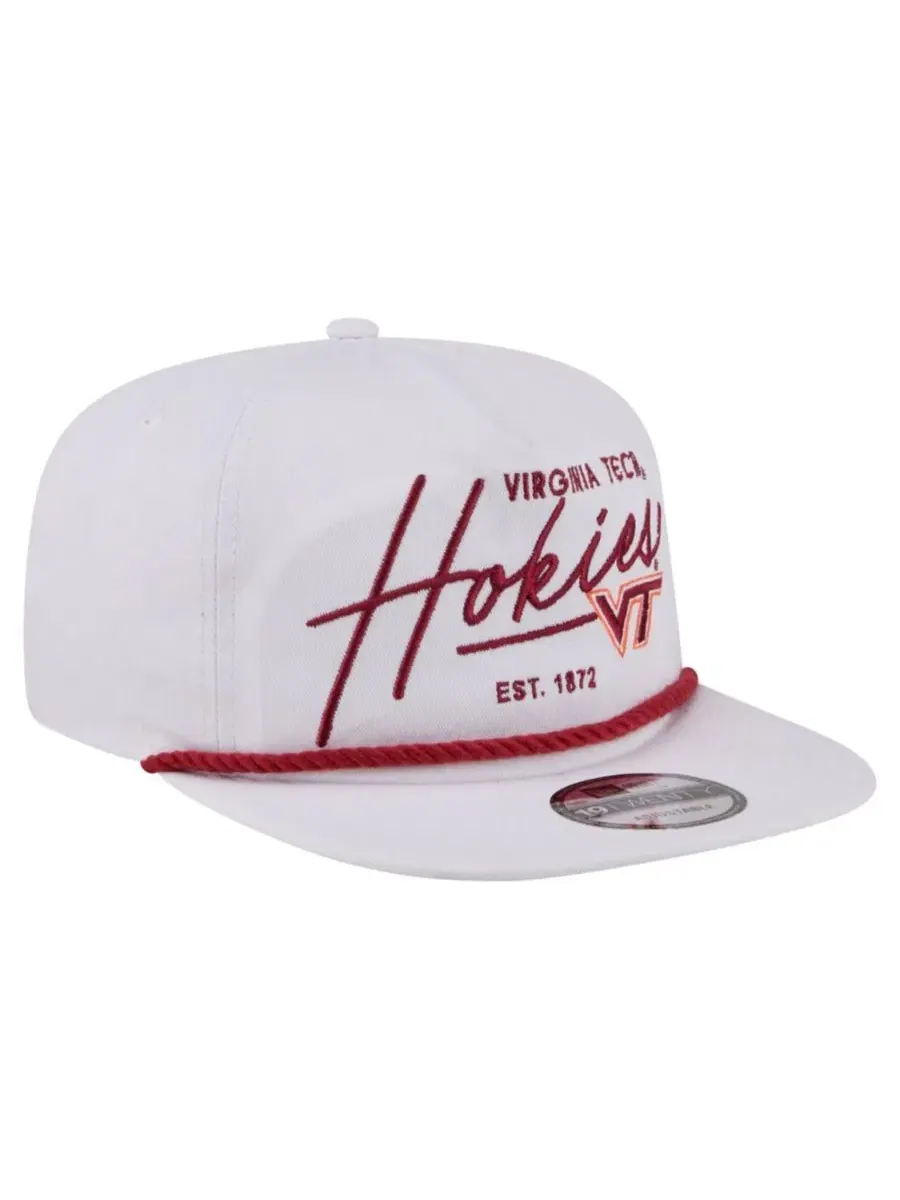 Бейсболка New Era Virginia Tech Hokies Team Rope 19TWENTY — изображение 1 из 5, белый